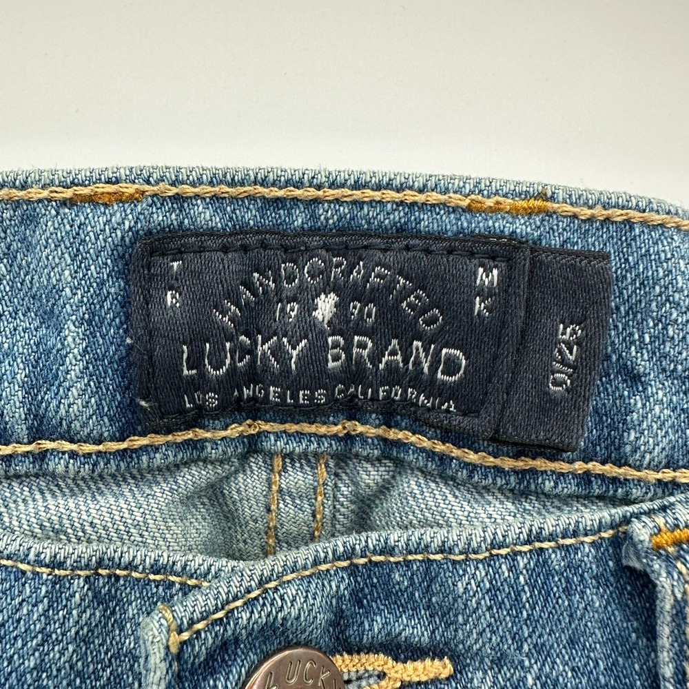 Lucky Brand Sienna Cigarette Jeans Womens 0/25 Blue Denim Distressed Skinny - Picture 6 of 11